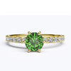 varitsa-jewellers - Solitaire Gold Engagement with 0.69ct Brilliant Cut Emerald- 01SG06E